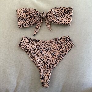 SKATIE Dume leopard print bikini S Lyndi top / M Iggy bottom